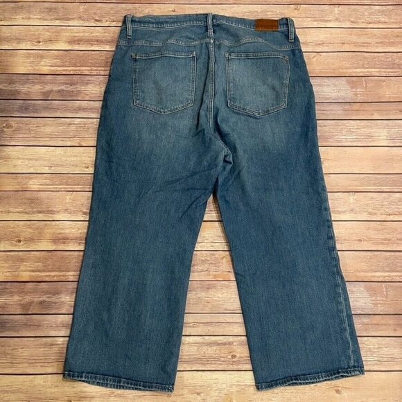Madewell Slim Wide Leg Crop Jeans Olympia Wash - Picture 2 of 10